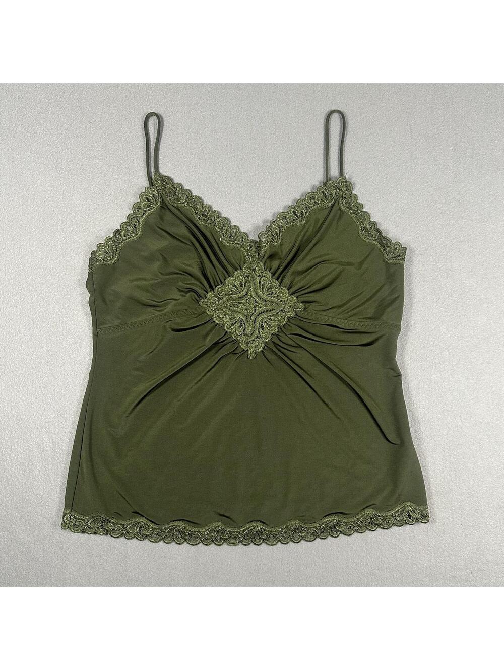 Women’s Tank Top Olive Green Y2K Vintage